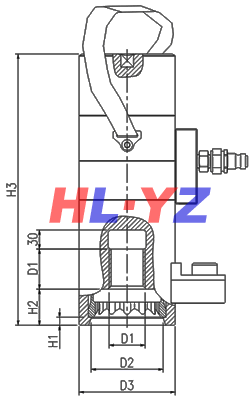 双级螺栓拉伸器示意图